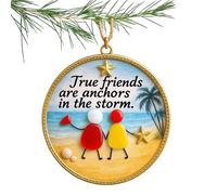 Ornamenti Per L Amicizia - Pendente Decorativo Bidimensionale Come Ricordo | Ornamenti Natalizi Per L Amicizia | Per Compleanno Albero Pasquale Femminile Sorella Porta Famiglia Sorelle Casa