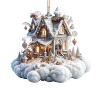 Ornamenti per la casa per l'albero di Natale, decorazioni per la casa di Natale, decorazioni per la casa di Natale, decorazioni per la casa della neve, ciondoli per auto con albero di n