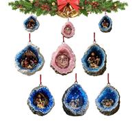 Ornamenti Per La Natività - 6 Pezzi Decorazioni per Albero di Natale Presepe,Ornamento Acrilico 2D,per Camera da Letto Cucina Ufficio Parete Chiesa Interno Balcone Porta d'Ingresso Tavolo