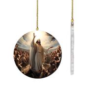 Ornamenti per la scena del presepe | Decorazioni religiose in acrilico 2D - per alberi da giardino, Pasqua, vacanze, libreria, interni auto, maniglia della porta, ramoscelli