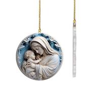 Ornamenti Per La Scena Della Natività,Artigianato Religioso in Acrilico 2D - Decorazioni per Albero di Natale della Natività | per la Casa la Libreria l'Interno Auto la Maniglia Porta i Rami e Altro