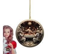 Ornamenti Per La Scena Della Natività - Decorazione Religiosa In Acrilico 2D | Decorazioni Di Gesù Per Albero Di Natale - per la Casa la Libreria l'Interno Auto la Maniglia Porta i Rami e Altro