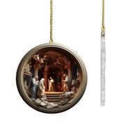 Ornamenti Per La Scena Della Natività,Decorazioni Religiose In Acrilico 2D,Decorazioni Di Gesù Per Albero Di Natale | per la Casa la Libreria l'Interno Auto la Maniglia Porta i Rami e Altro