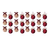 Ornamenti per L'Albero di Natale, 24Pezzi 2-1/2 Pollici Rosso Nero 2778