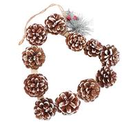 Ornamenti per L'Albero di Natale Pigna Naturale Ghirlanda da Appendere Ghirlanda Ghirlanda di Legno a Forma di Cuore Fin