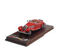 Ornamenti Per Modelli Di Auto D'epoca In Lega Mercedes 500K Decappottabile In Scala 1 64(Rosso)