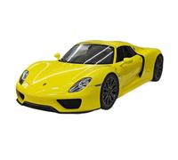 Ornamenti per modelli di auto di simulazione in scala 1:18 per Porsche 918 Spyder con vernice gialla Giocattoli Metal Vehicles non RC