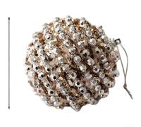 Ornamenti per palline di Natale dorate, palline dipinte colorate per albero di Natale, decorazioni in schiuma con 8 stili, incluso fiocco per uso festivo (I)