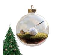 Ornamenti Per Palline Sportive Per Albero Di Natale - Scena 3D Ornamenti Per Palline Sportive Natalizie | Divertenti Ciondoli Decorativi Per Tennis, Baseball, Golf E Calcio Per Domestici (Golf)