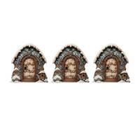 Ornamenti per porta delle fate, 3 pezzi adesivi da parete per porta del giardino delle fate, decorazione in miniatura per le vacanze invernali per interni