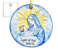 Ornamenti per presepe | Decorazioni religiose per albero di Natale - Decorazioni natalizie 2D in acrilico, pendenti per decorazioni natalizie da appendere per la casa