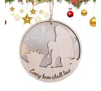 Ornamenti per presepe di Natale, decorazione per la casa, presepe sospesa, decorazioni natalizie cristiane con decorazioni natalizie tradizionali da appendere, per il giorno del Ringraziamento e il