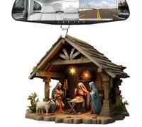 Ornamenti per presepe di Natale, ornamenti per presepe | Decorazione per albero di Natale con | del 'albero di, pendente del in acrilico 3D, ornamento commemorativo fest