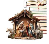 Ornamenti per presepe, Ornamenti per presepe di Natale - Decorazione a Nascita di Gesù | del 'albero di Natale, pendente del in acrilico 3D, ornamento commemorativo festivo per