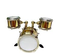 Ornamenti Per Strumenti Musicali Mini Set Di Batteria Set Di Batteria Jazz Modello Di Batteria Set Di Batteria Jazz(Gold)