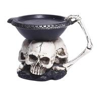Ornamenti per titoli-titoli-roche-skeleton candele morti, tavolo d'ingresso, compartimento di stoccaggio | Porta di candele decorativo di Halloween-Totot-Toto per camere da letto, giardino, soggiorno,