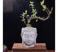 Ornamenti per vasi di fiori a forma di testa Buddha, per centrotavola da