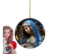 Ornamenti Presepe - Ciondolo Religioso Acrilico 2D, Ornamenti di Gesù per Albero di Natale | Per La Casa Durante La Pasqua Per Le Vacanze Per Libreria In Auto Interno Della Porta Su Rami