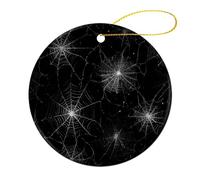 Ornamenti Seamless Pattern Of Spider Web Decorazione Con Nastro Dorato Natale Ornamento Per Domestico Vacanze Esterni