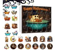 Ornamenti sospesi di Halloween Ghost, Calendario del conto alla rovescia di Halloween Ghosts, Calendario del conto alla rovescia di Ghost 24 giorni - Decorazioni acriliche 2d per casa stregata