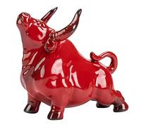 Ornamenti Statua Di Bue Statua Del Toro Feng Shui Torta Di Mucca Statue Di Arti Del Toro Di Wall Street Desktop Scultura Ceramica Zodiaco Cinese Ufficio Pannello Di Controllo