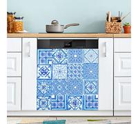 Ornamenti su Piastrelle Acquerello Spagna Italia Lavastoviglie Magnete Copertura Frigorifero Pannello Decano per Armadio Cucina Lavanderia Regalo 63 x 66 Pollici