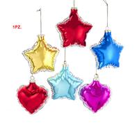 Ornamento 1pz. Vetro Heart& Star Balloon Multi