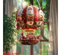 Ornamento 2D Per Finestra,Decorazione Natalizia Con Pendente Acrilico 2D Di Babbo Natale - Decorazione Interna Fantasia Arte Che Cattura La Luce Solare | Per Giardino Cortile Sala Da Pranzo Soggiorno