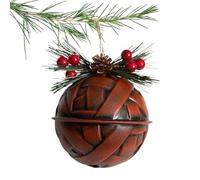 Ornamento a campana di Natale, campane in metallo colorate, ciondolo albero festivo da 8 cm, design autentico e vivace, leggero e facile da oscillare per davanzali, camera da letto, soggiorno, esterno