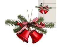 Ornamento a campana di Natale, decorazione rustica a forma di fiocco, ghirlanda portacampanelli fatti a mano, per esterni, porta d'ingresso casa, cappotto, inverno, matrimonio