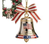 Ornamento a campana in metallo - Campana di Natale in metallo fatta a mano, ornamenti US 250th Bells | Ornamento commemorativo della fondazione degli Stati | 1776-2026 250th Campane dei ricordi