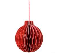 Ornamento a campana origami pieghevole, 8 cm, riutilizzabile, decorazione | Intricata piegatura 3D, colore rosso vivace, montaggio magnetico, dimensioni compatte 8 cm, look festivo CNY