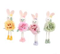 Ornamento a forma di angelo a forma di coniglio, in stile fantasia, per Pasqua e feste primaverili, aggiunge un tocco decorativo allegro alle aree interne