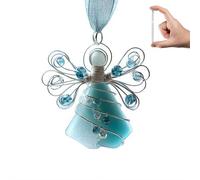 Ornamento a forma di angelo, fatto a mano, affascinante ornamento per albero di Natale, ricordo dell'amicizia, regalo di Natale, decorazione per la casa, per le vacanze e la casa (blu oceano)