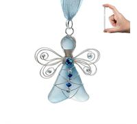 Ornamento a forma di angelo, fatto a mano, affascinante ornamento per albero di Natale, ricordo dell'amicizia, regalo di Natale per la casa, per le vacanze, regalo decorativo per la casa (blu)