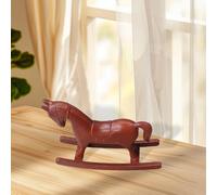 Ornamento a forma di cavallo a dondolo, centrotavola, regalo, scultura