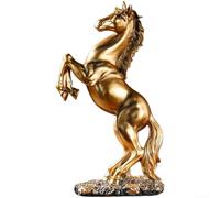 Ornamento a forma di cavallo in resina in stile europeo per la decorazione della casa e dell'ufficio, realizzato con precisione per un aspetto e una presenza realistici (C)