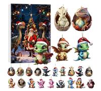 Ornamento a forma di drago, pezzi realizzati in acrilico 2D, display con conto alla rovescia di 24 giorni, porta gioia in ogni spazio, fascino vibrante per la decorazione delle festività |