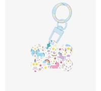 Ornamento a forma di osso di cane in acrilico con stampa di unicorni, medagliette per animali domestici, portachiavi per cani per le vacanze per gli amanti degli animali domestici, regalo per cani