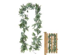 Ornamento a forma di rombo verde artificiale - Decorazione Ghirlanda regolabile 15 cm - Ghirlanda verde finta per la decorazione d'interni | Per famiglie e amici, uso interno così come all'aperto