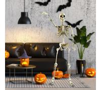 Ornamento a forma di scheletro di Halloween per tutto il corpo, finto teschio