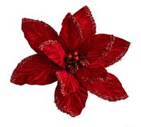 Ornamento a forma di stella di Natale glitterato, 30 cm, realistico, decorazione natalizia per albero o ghirlanda festiva, fatta a mano scintillante, decorazione natalizia artificiale per le vacanze