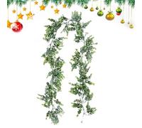 Ornamento a rombo verde artificiale - vivaci ghirlande decorative artificiali per l'atmosfera | Decorazione per le vacanze per mensola del da interno | Famiglia Amici Giardino di