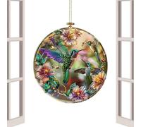 ornamento acrilico 2D ornamento | Finestra Hummingbird Ciondolo per la festa della mamma | Esprimi gratitudine all'aperto all'aperto per gli amanti degli per, il