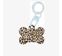 Ornamento acrilico dell'osso del cane di stampa del leopardo,Medagliette per cani Ornamento dell'animale domestico personalizzato, Tag identificativi a forma