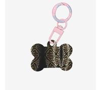 Ornamento acrilico dell'osso del cane di stampa della pelle di serpente, medagliette per cani Ornamento dell'animale domestico personalizzato, Tag identificativi a forma