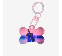 Ornamento acrilico dell'osso del cane di stampa di musica blu,Medagliette per cani Ornamento dell'animale domestico personalizzato, Tag identificativi a forma di