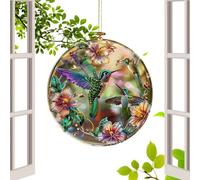 Ornamento acrilico per uccelli - Ciondolo acrilico per la festa della mamma con design a 2D | Uso interno ed esterno luce solare riflettente arte piatta e decorazione rustica, per gli amanti