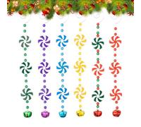 Ornamento 'albero di Natale - design della canna da caramella acrilica, decorazione vibrante per le vacanze, decorazioni festive e facili da lungometraggio, set di ornamenti, accessorio per feste