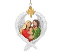 Ornamento 'albero genealogico sacro - Ornamento festivo in resina | Artigianato d'arte della Natività | Sacra Famiglia nelle d'angelo | decorativi per Natale, vacanze e ma